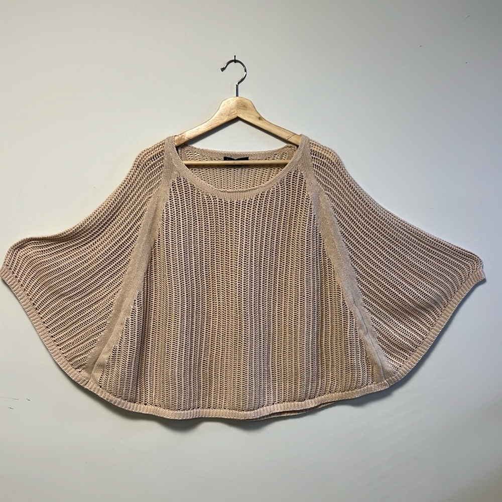 DESIGN 365 loose knit cape style  sweater
